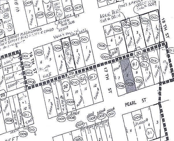 1709-1711 Pearl St, Boulder, CO for lease - Plat Map - Image 2 of 8