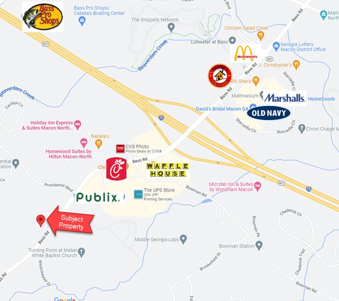 1448 Bass Road Rd, Macon-Bibb, GA à louer - Photo du bâtiment - Image 3 de 7
