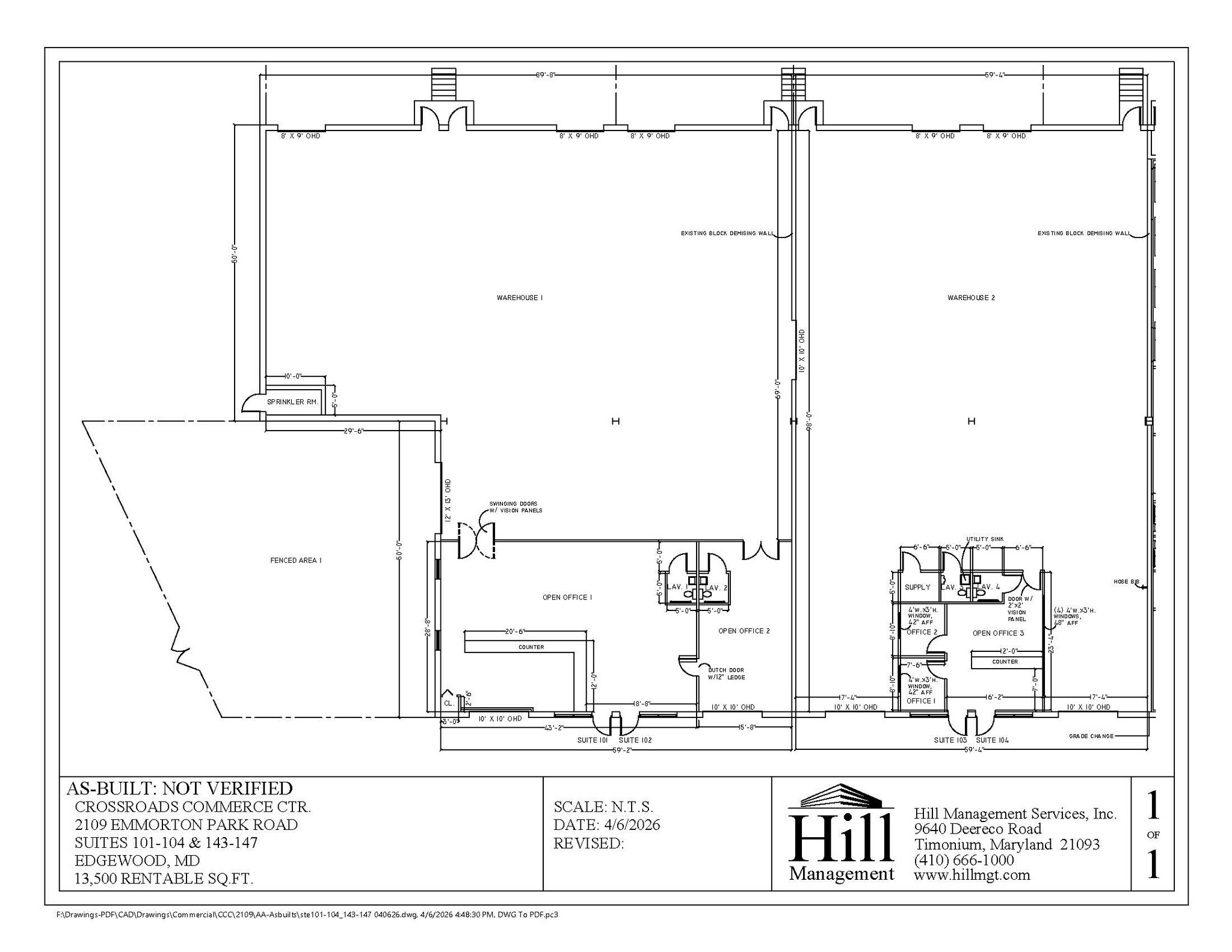 2109 Emmorton Park Rd, Edgewood, MD à louer Plan d’étage- Image 1 de 1