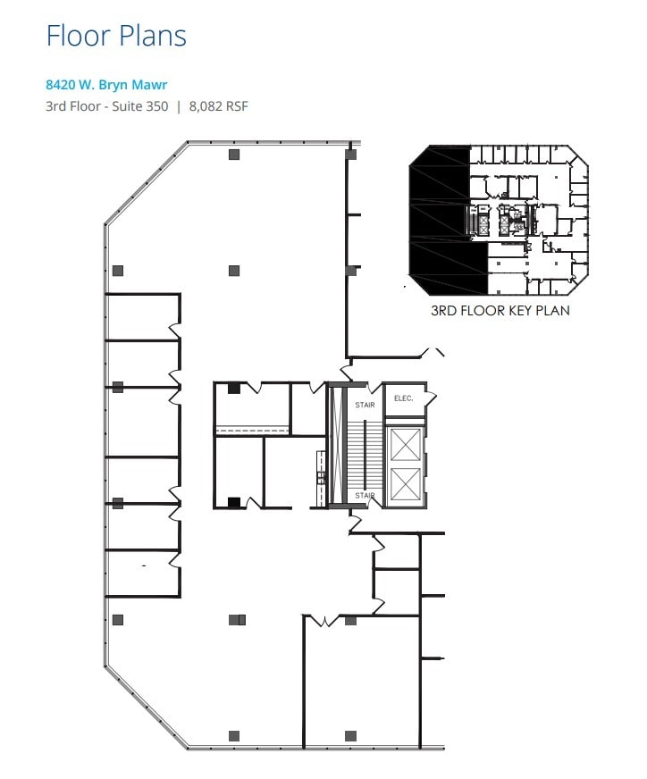 8410 W Bryn Mawr Ave, Chicago, IL à louer Plan d’étage- Image 1 de 1