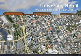 100-140 E San Fernando St, San Jose, CA - AERIAL  map view