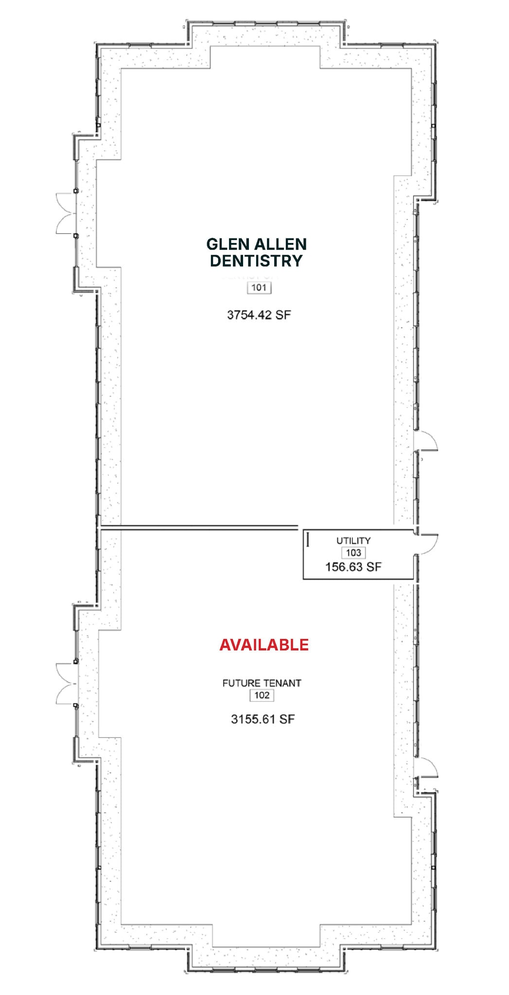 9007 Brook Rd, Glen Allen, VA à louer Plan d’étage- Image 1 de 1