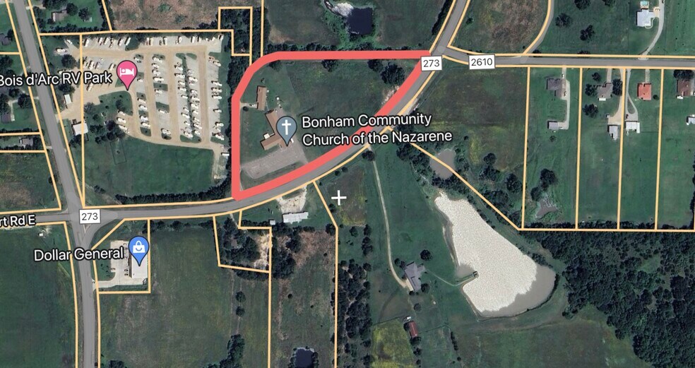 347 FM 273, Bonham, TX à vendre - Aérien - Image 2 de 6