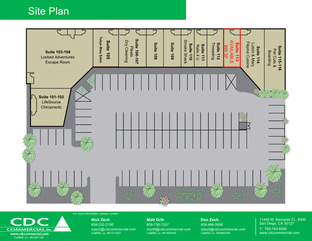 844 W San Marcos Blvd, San Marcos, CA à louer Plan de site- Image 1 de 1