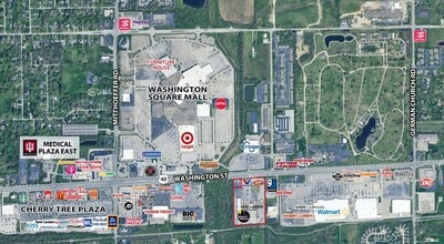 10411-10445 E Washington St, Indianapolis, IN - Aerial map view - Image1