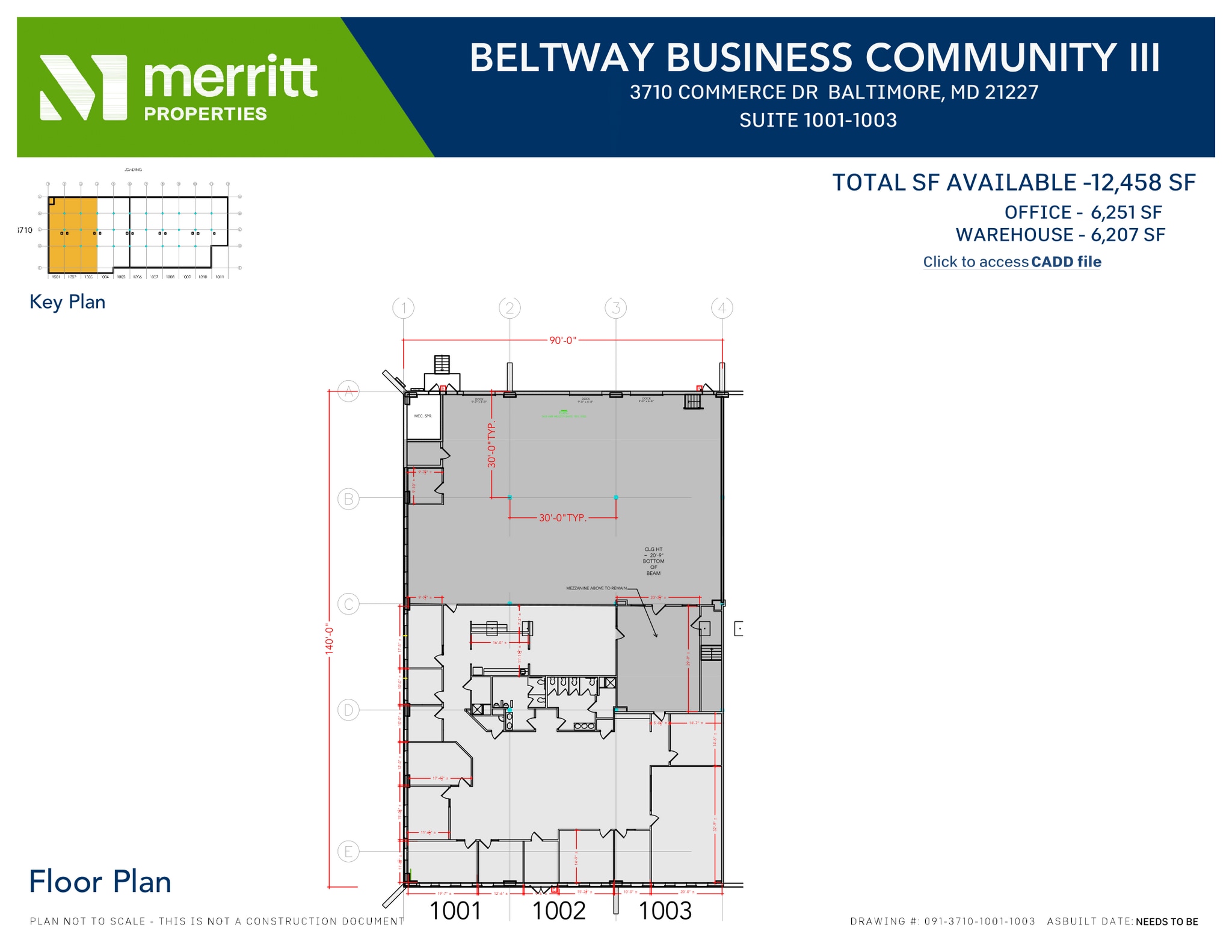 3700 Commerce Dr, Baltimore, MD à louer Plan d’étage- Image 1 de 1
