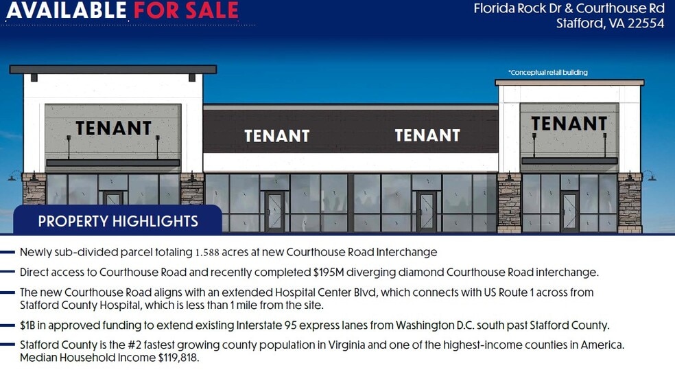 Courthouse Rd & Florida Rock Dr, Stafford, VA à vendre - Photo du bâtiment - Image 2 de 4
