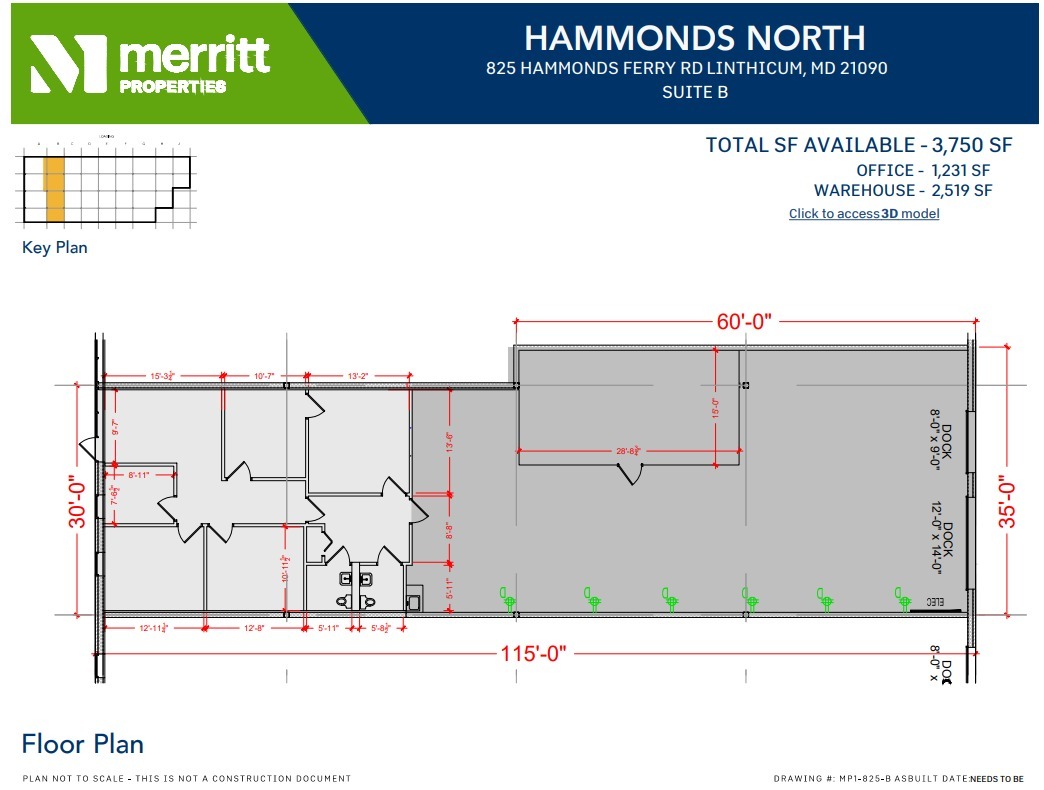 823 Hammonds Ferry Rd, Linthicum, MD à louer Plan d  tage- Image 1 de 1