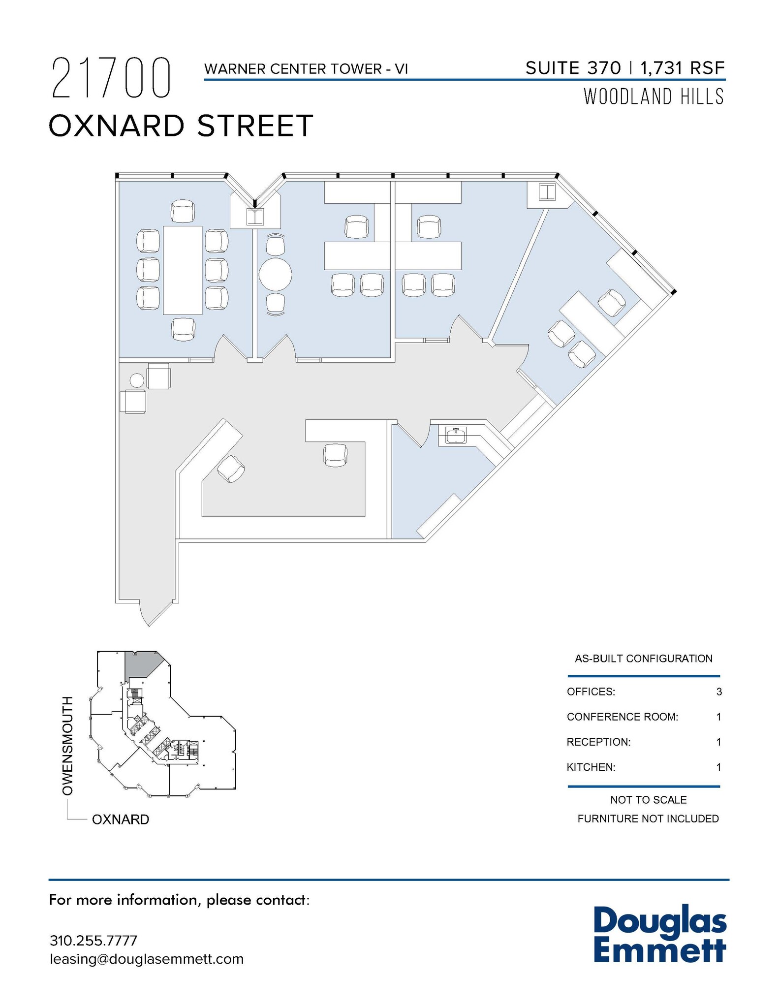 21700 Oxnard St, Woodland Hills, CA à louer Plan d’étage- Image 1 de 1