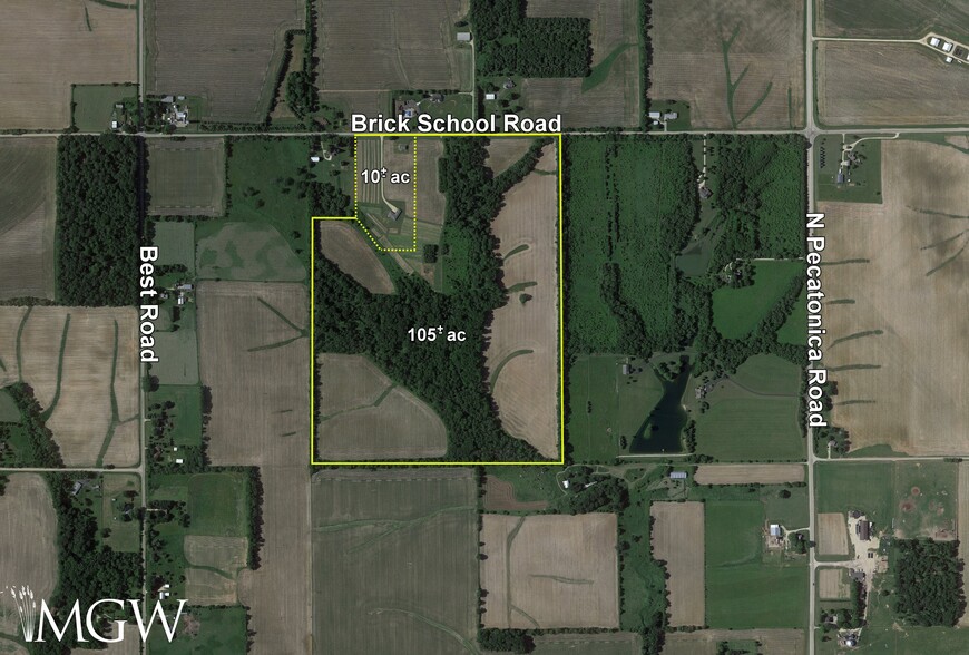 17170 Brick School Rd, Pecatonica, IL à vendre - Photo du b timent - Image 1 de 1