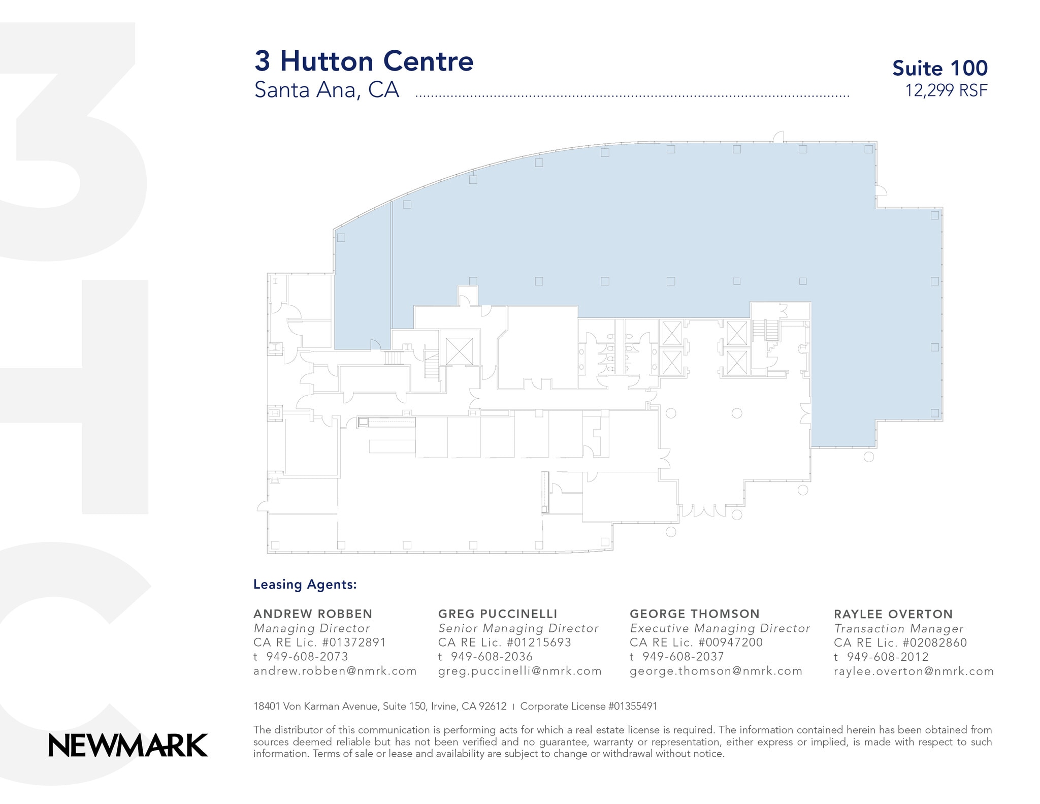 3 Hutton Centre Dr, Santa Ana, CA à louer Plan d’étage- Image 1 de 1