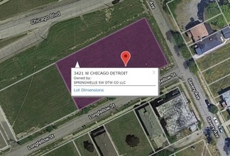 3421 W Chicago, Detroit, MI - Aerial map view