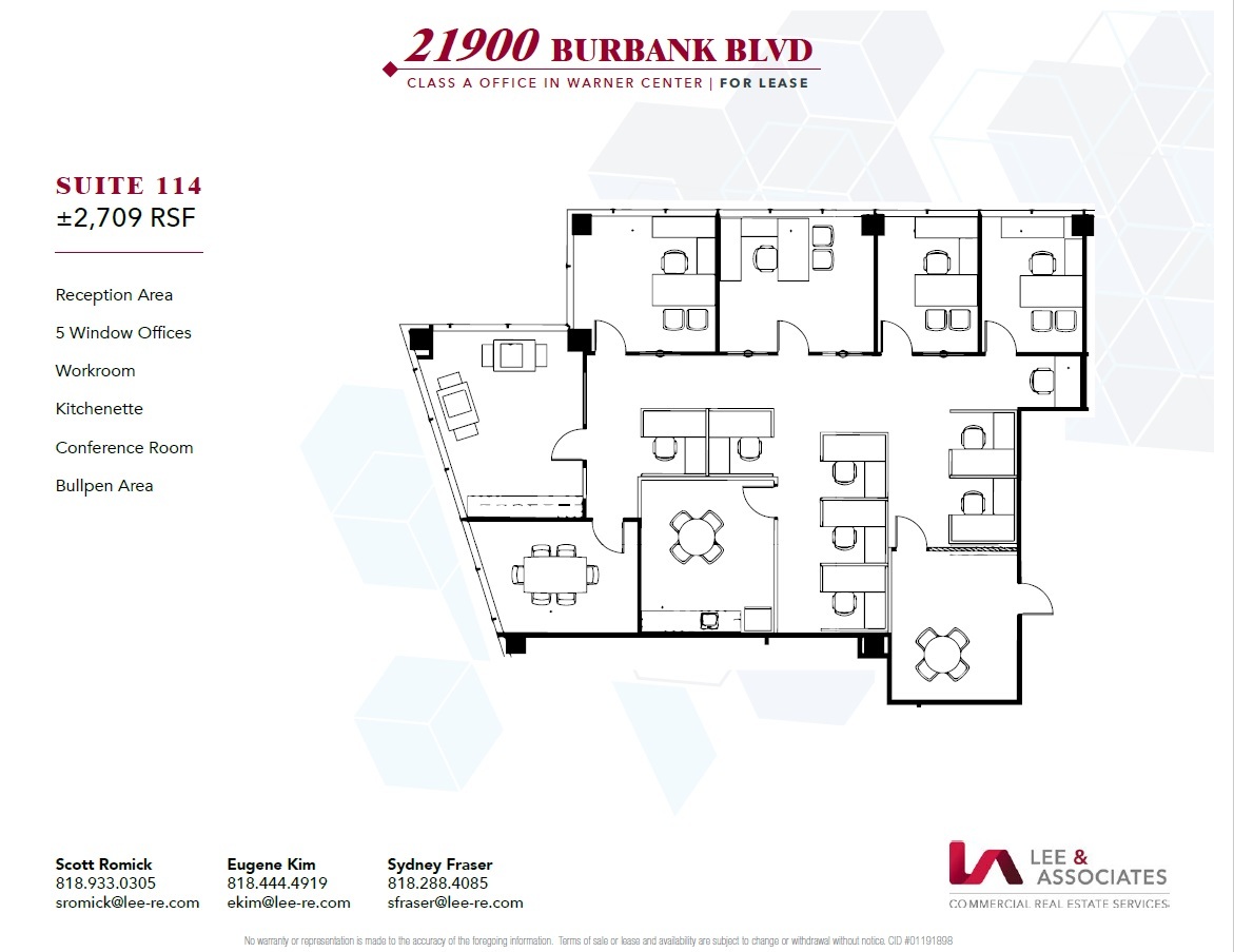 21900 Burbank, Woodland Hills, CA à louer Plan d’étage- Image 1 de 1