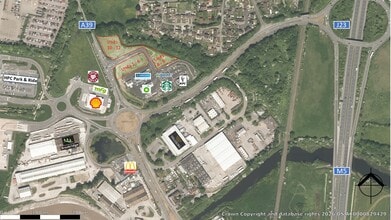 Dunball Roundabout, Bridgwater, SOM - Aerial map view - Image1