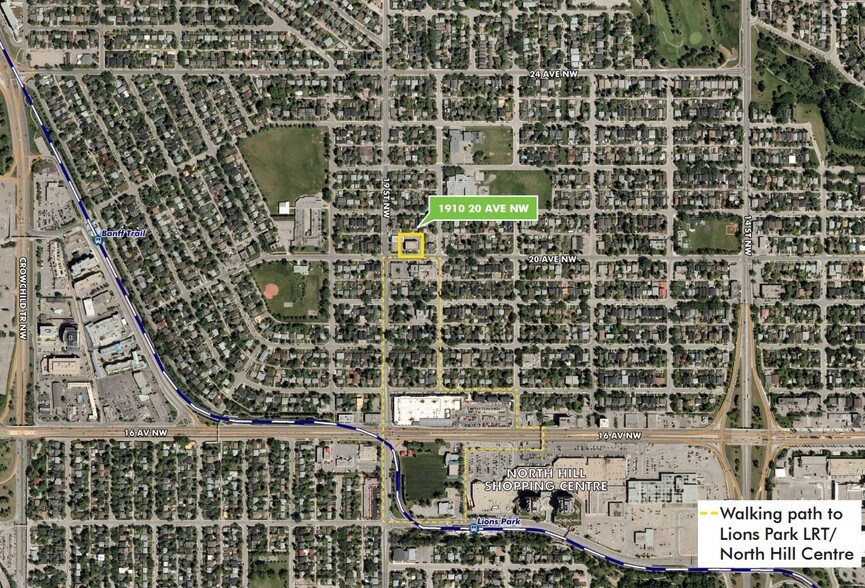 1910 20th Ave NW, Calgary, AB à vendre - Aérien - Image 2 de 16