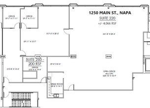 1250 Main St, Napa, CA à louer Plan d’étage- Image 1 de 1