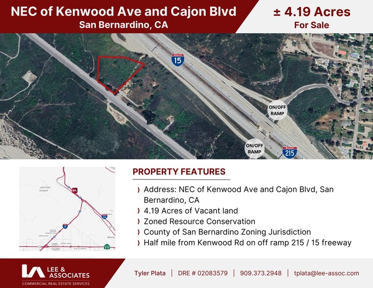 NEC Kenwood Ave & Cajon Blvd, San Bernardino, CA for sale - Primary Photo - Image 1 of 1