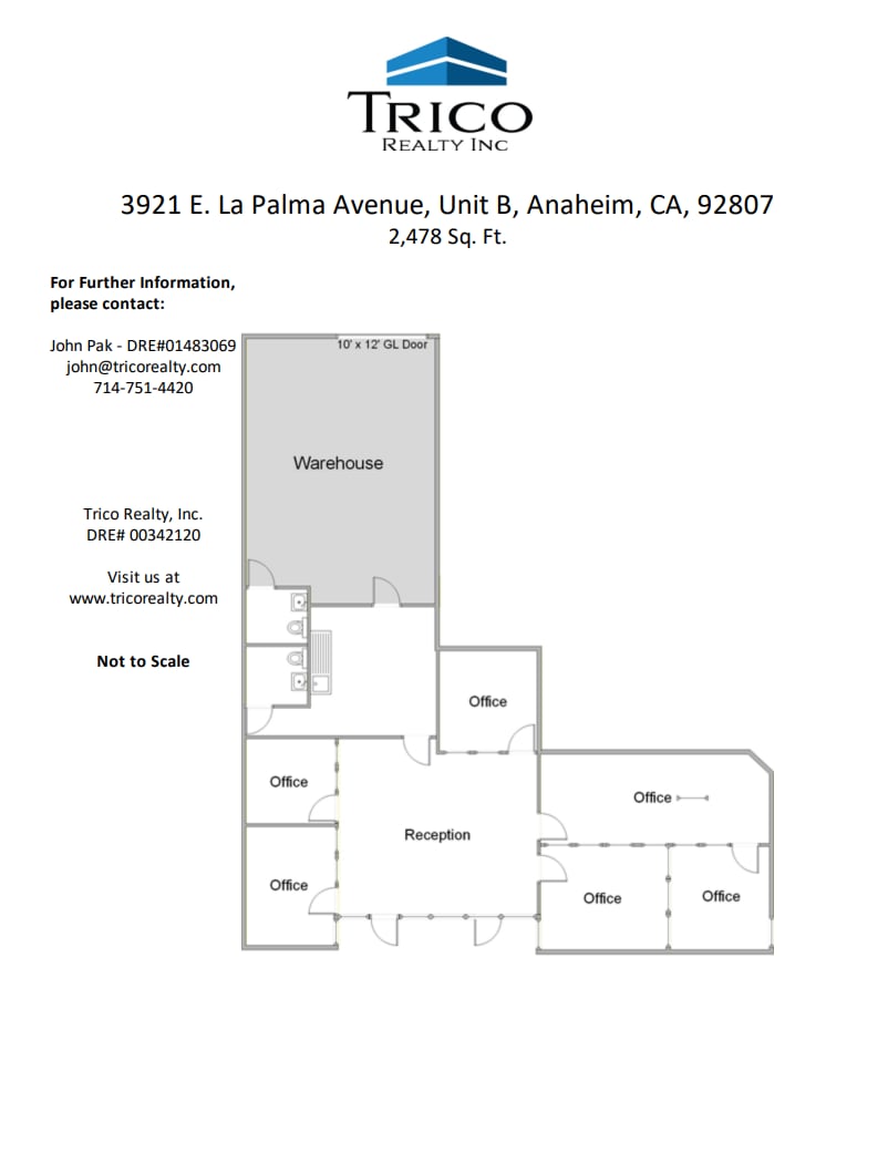 3911-3921 E La Palma Ave, Anaheim, CA à louer Plan d’étage- Image 1 de 1
