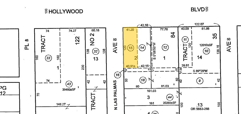 1646 N Las Palmas Ave, Los Angeles, CA à vendre - Plan cadastral - Image 2 de 7
