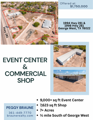Plus de détails pour 1994-1998 US 281, George West, TX - Commerce de détail à vendre