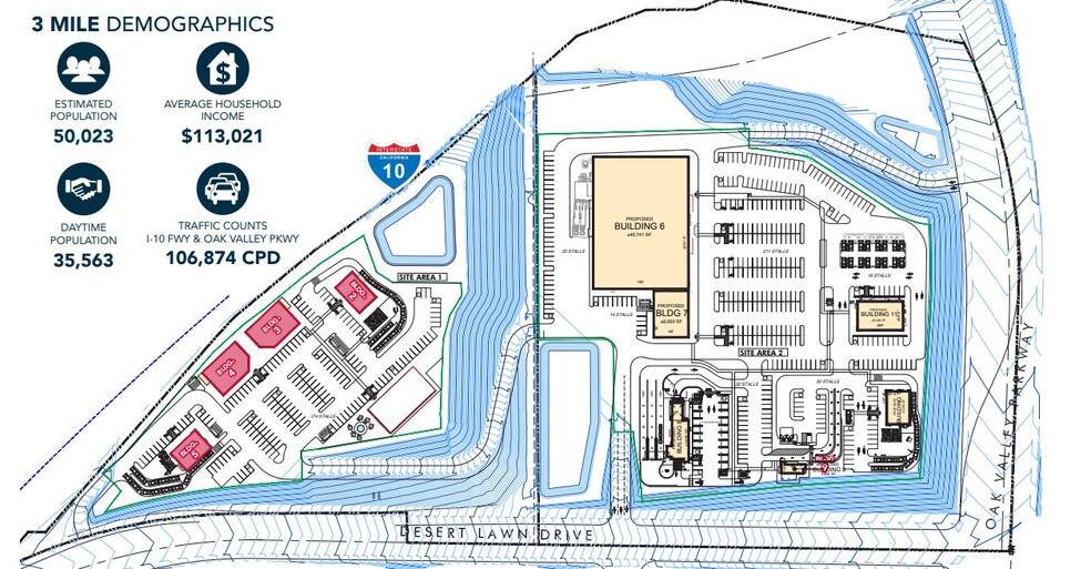 NWC Oak Valley Pkwy & I-10 Fwy, Beaumont, CA à louer - Plan de site - Image 2 de 2