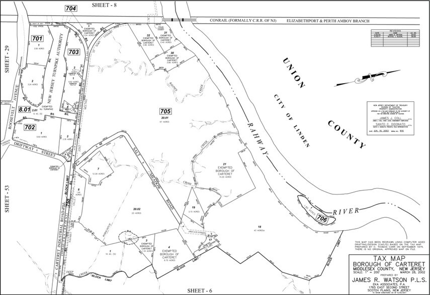 8001 Industrial Ave, Carteret, NJ à louer - Plan cadastral - Image 2 de 3
