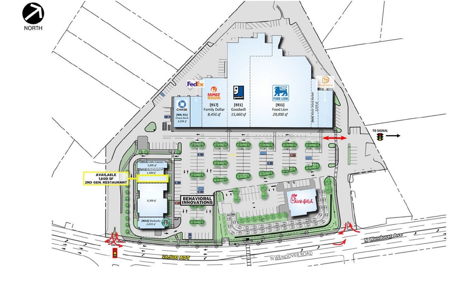 931 N Wendover Rd, Charlotte, NC for lease - Building Photo - Image 2 of 4