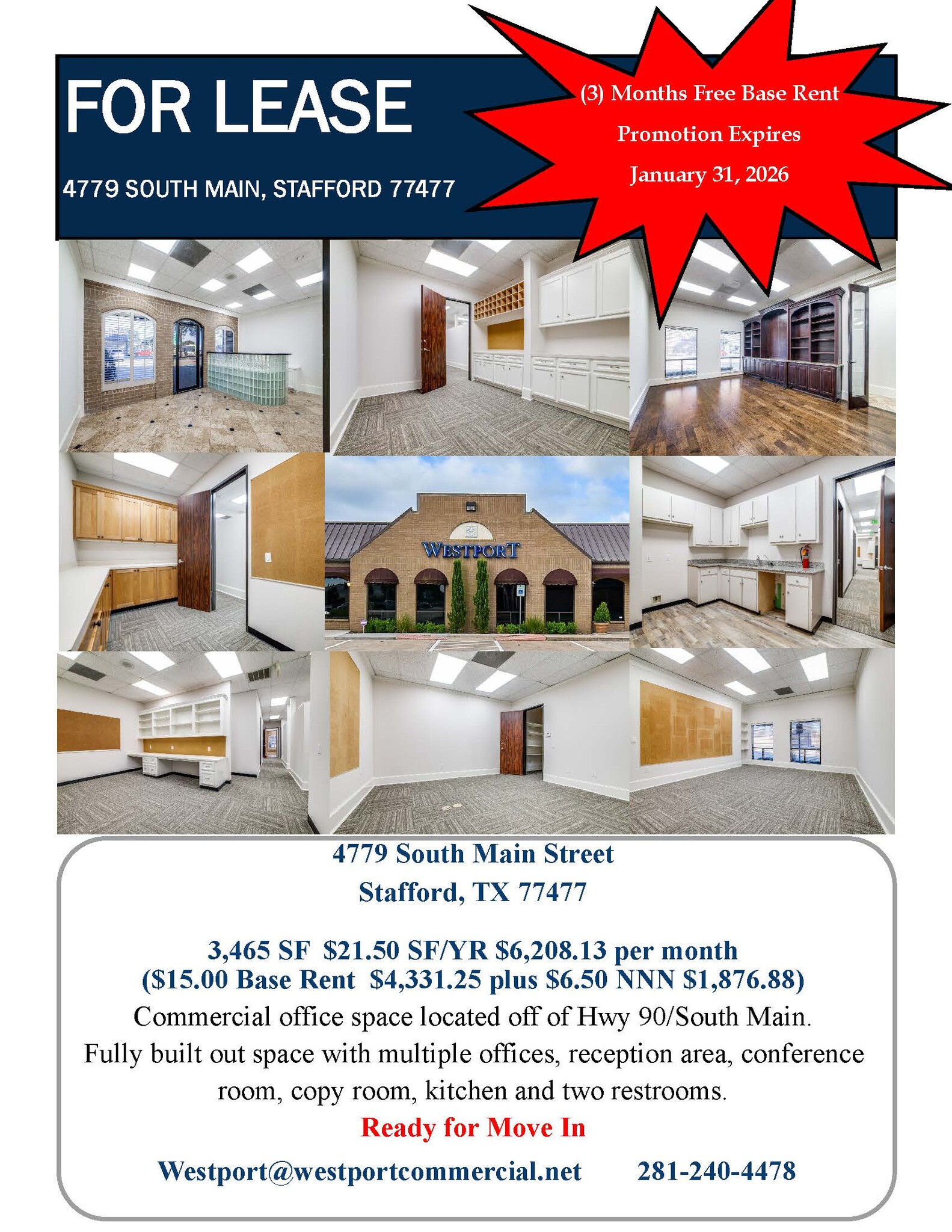 4779-4781 S Main St, Stafford, TX à louer Photo intérieure- Image 1 de 2