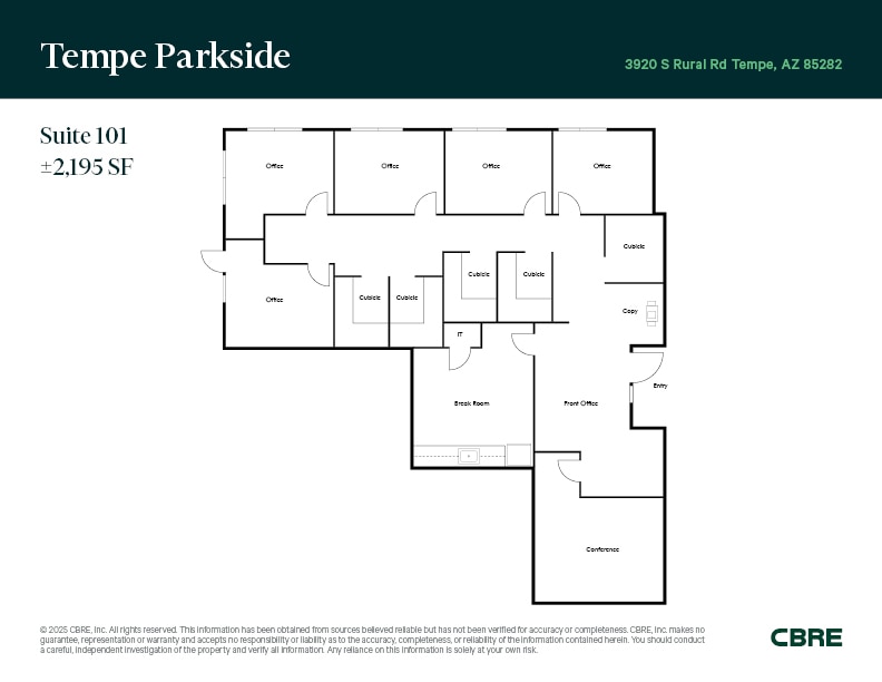 3920 S Rural Rd, Tempe, AZ for sale Floor Plan- Image 1 of 6