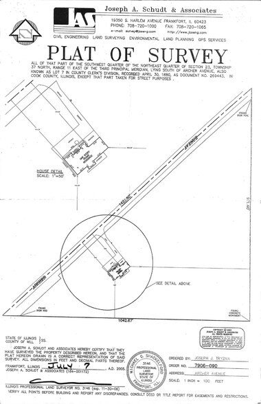 11441 Archer Ave, Lemont, IL à vendre - Plan cadastral - Image 2 de 6