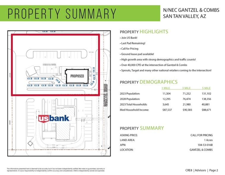 N/NWC Gantzel & Combs, San Tan Valley, AZ for lease - Building Photo - Image 2 of 3