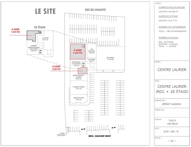 2105-2125 Boul Casavant O, Saint-hyacinthe, QC à louer - Plan de site - Image 2 de 2