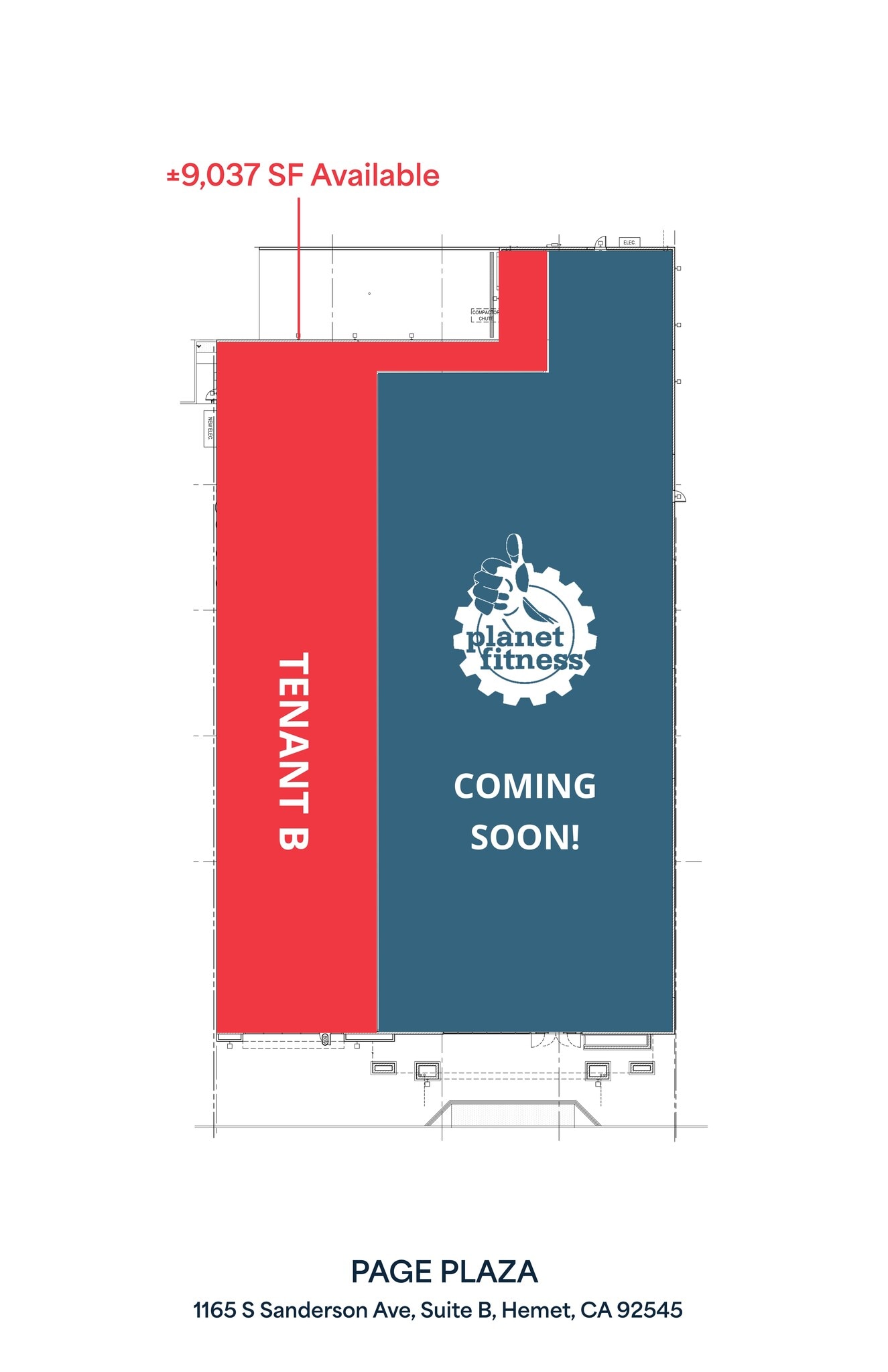 1231 S Sanderson Ave, Hemet, CA for lease Floor Plan- Image 1 of 1