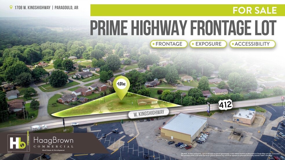 1708 W Kingshighway, Paragould, AR à vendre - Aérien - Image 1 de 3