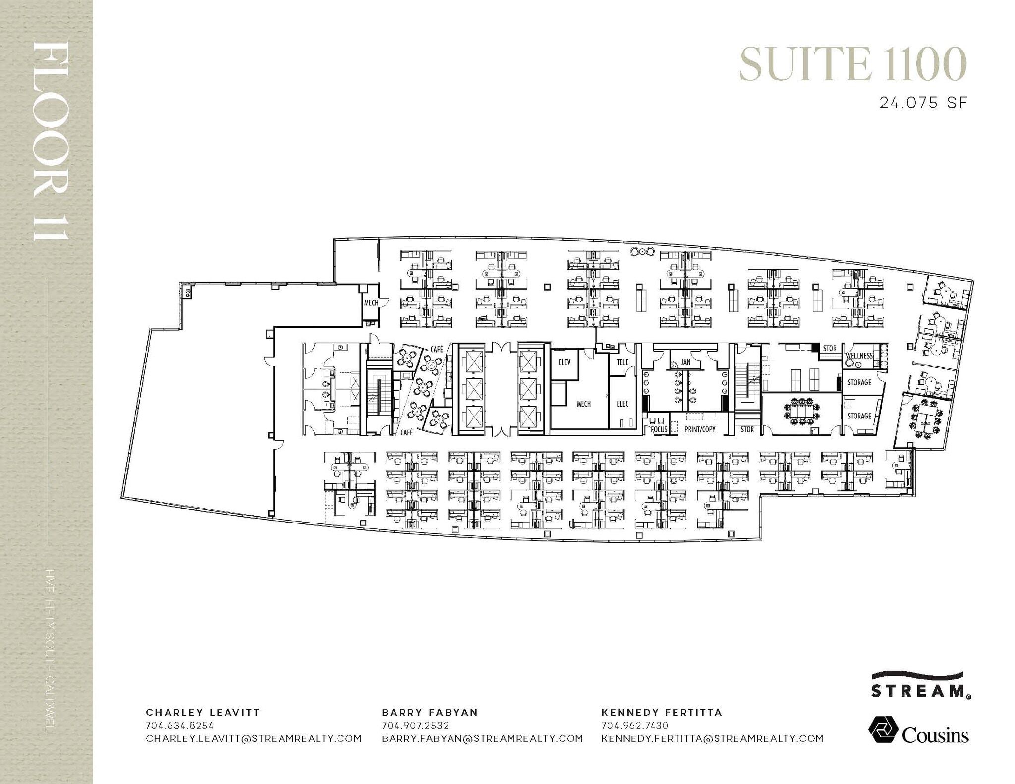 550 S Caldwell St, Charlotte, NC à louer Plan d’étage- Image 1 de 1