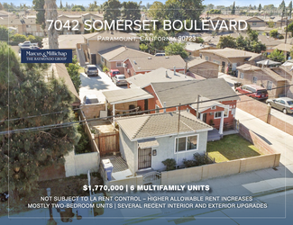 Plus de détails pour 7042 Somerset Blvd, Paramount, CA - Multi-résidentiel à vendre