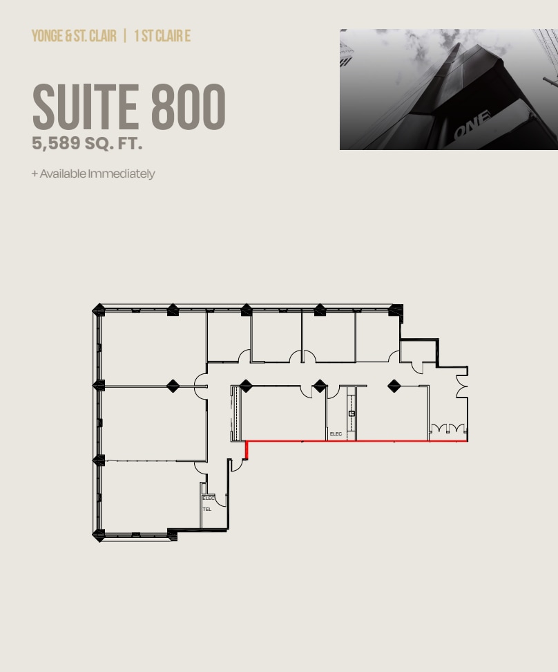 1 St Clair Ave E, Toronto, ON for lease Floor Plan- Image 1 of 1