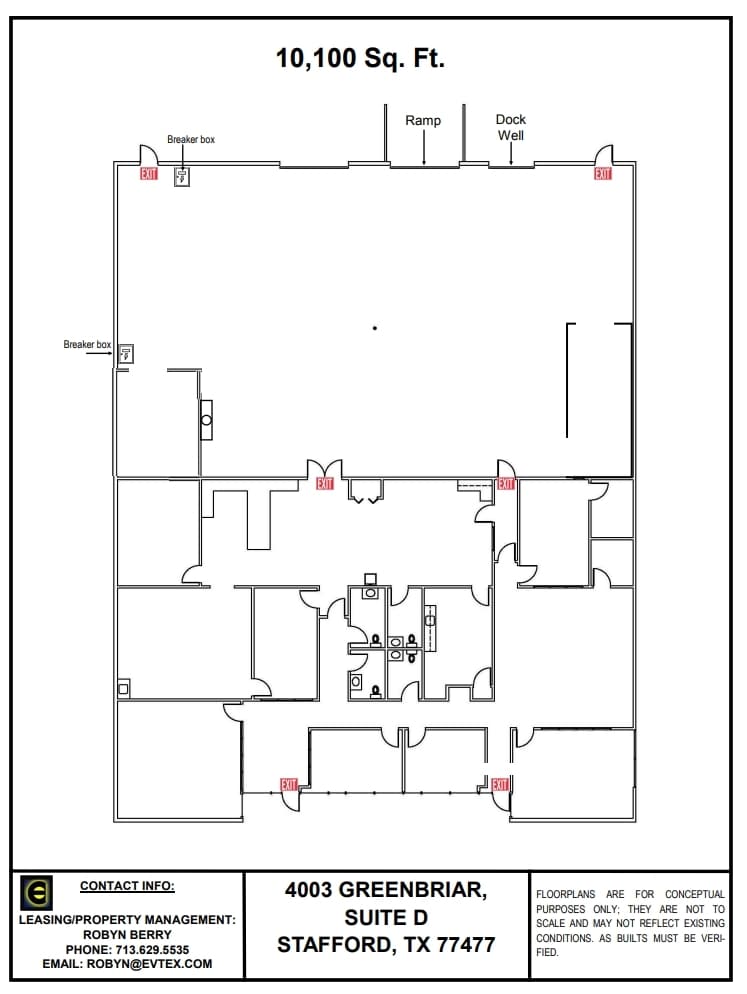 4003 Greenbriar Dr, Stafford, TX à louer Plan d’étage- Image 1 de 1