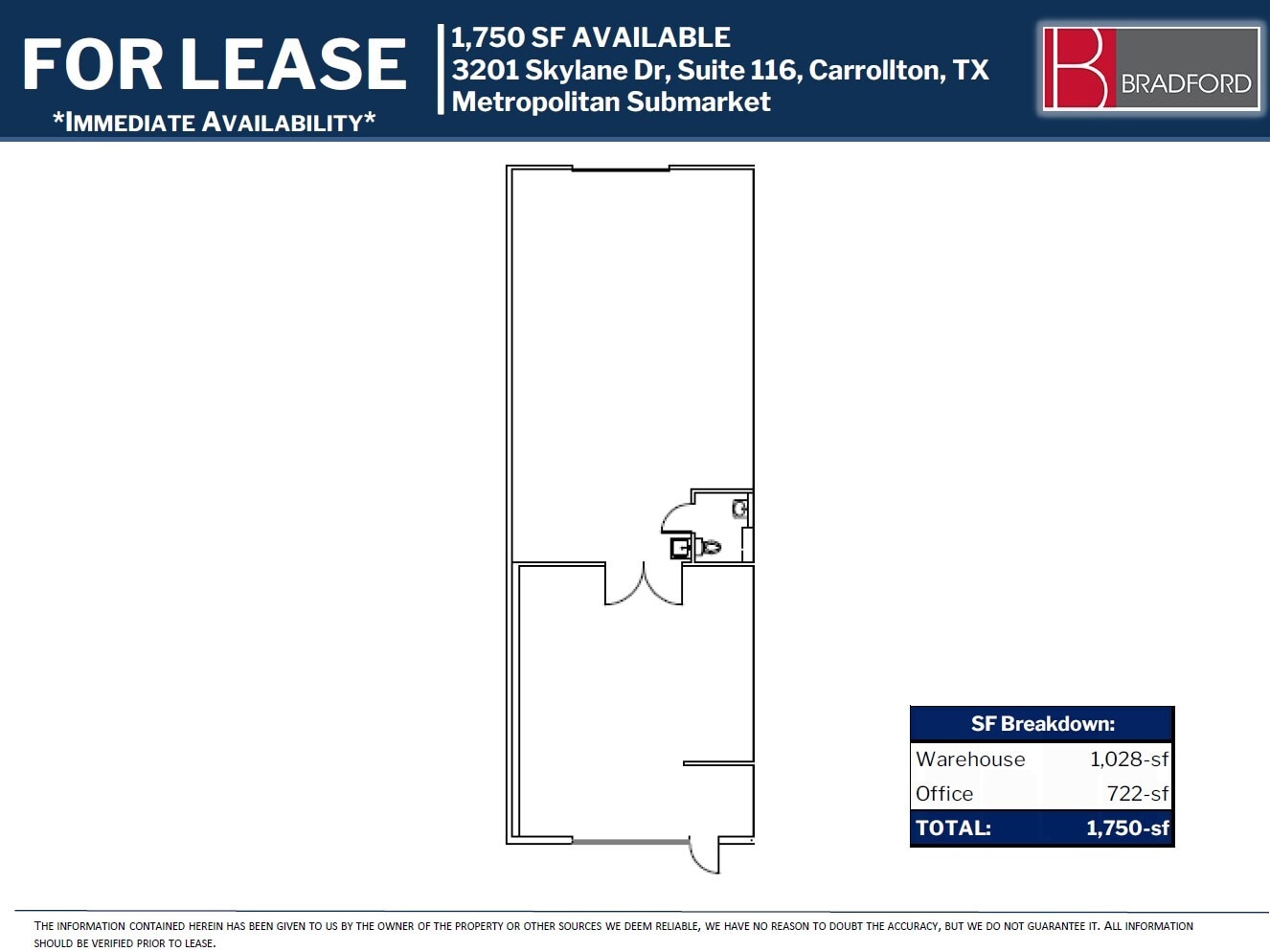 3201 Skylane Dr, Carrollton, TX for lease Floor Plan- Image 1 of 1