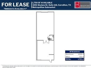 3201 Skylane Dr, Carrollton, TX for lease Floor Plan- Image 1 of 1
