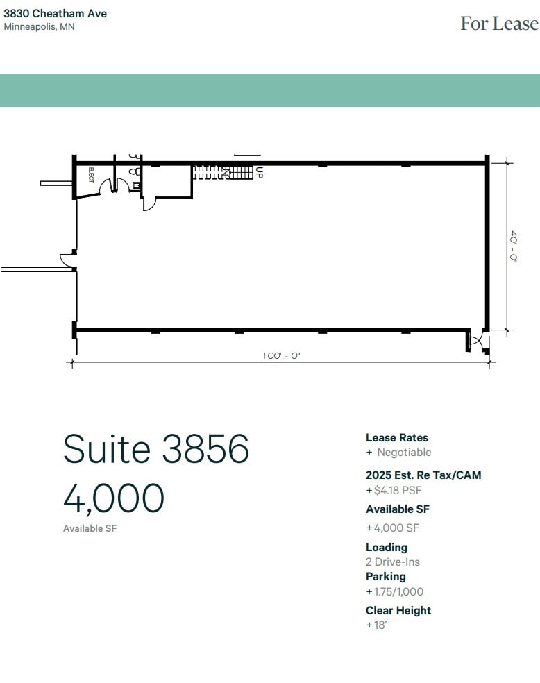 3830 Cheatham Ave, Minneapolis, MN for lease Floor Plan- Image 1 of 1