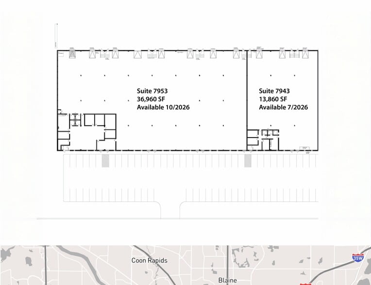 7901-7953 NE Beech St, Fridley, MN for lease - Floor Plan - Image 3 of 3