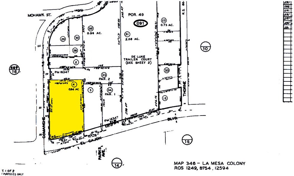7578 El Cajon Blvd, La Mesa, CA à vendre - Plan cadastral - Image 2 de 10