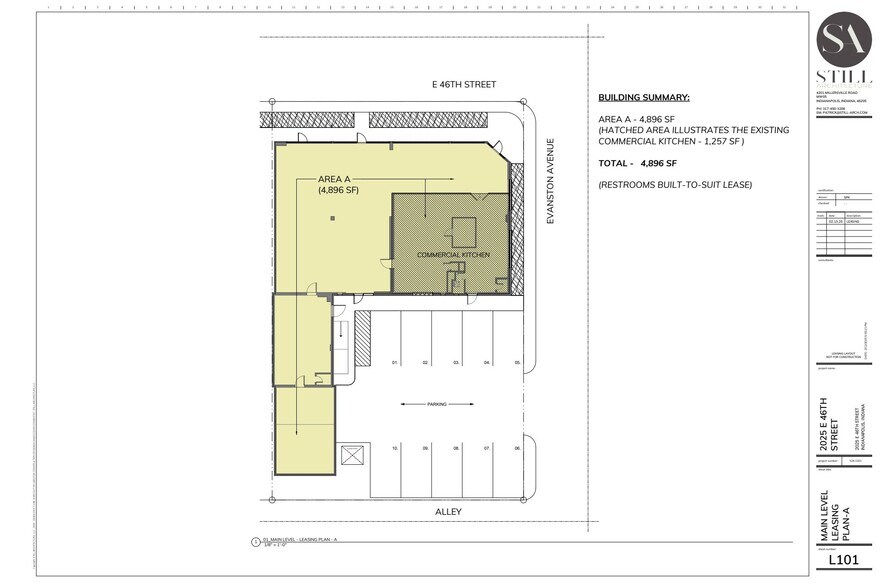 2025 E 46th St, Indianapolis, IN à louer - Plan d’étage - Image 3 de 5