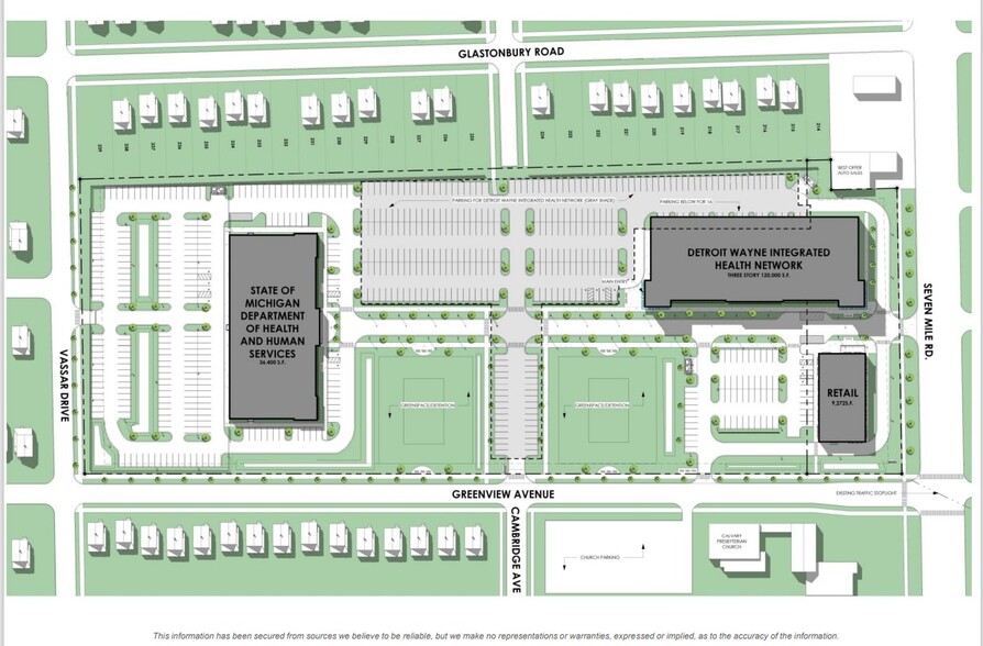 18520 W 7 Mile Rd, Detroit, MI for lease - Site Plan - Image 3 of 3