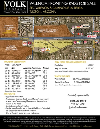 Plus de détails pour 3155 W Valencia, Tucson, AZ - Terrain à vendre