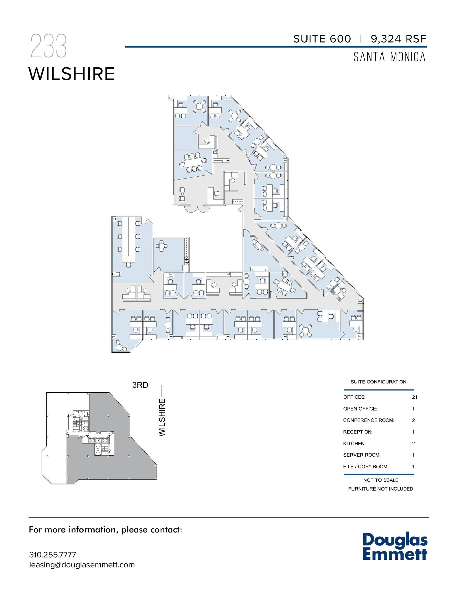 233 Wilshire Blvd, Santa Monica, CA à louer Plan d’étage- Image 1 de 1