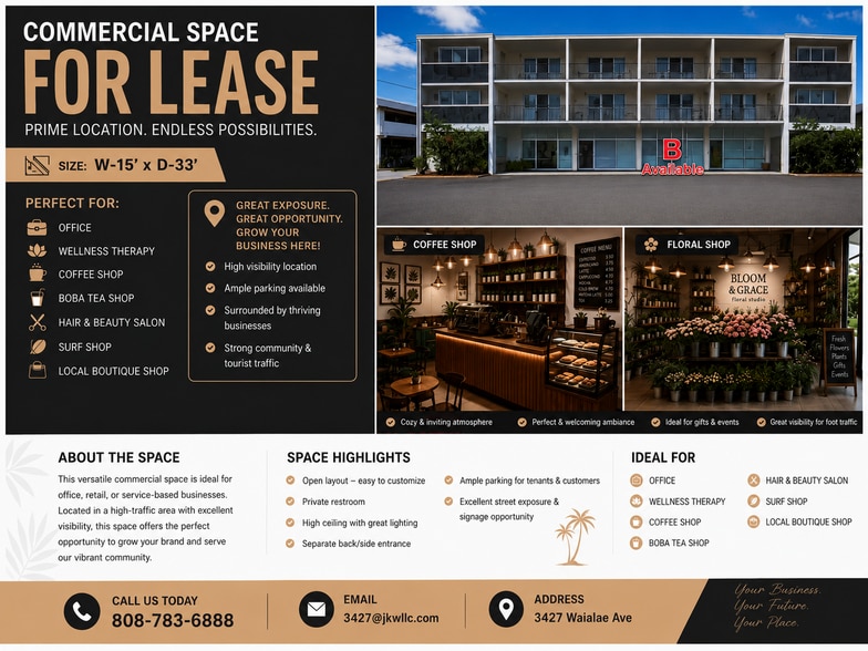 3427 Waialae Ave, Honolulu, HI for lease - Building Photo - Image 2 of 7