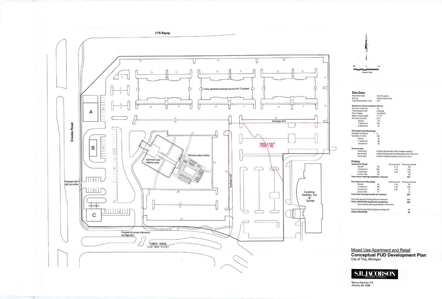 900 Tower Dr, Troy, MI à louer Plan de site- Image 1 de 4