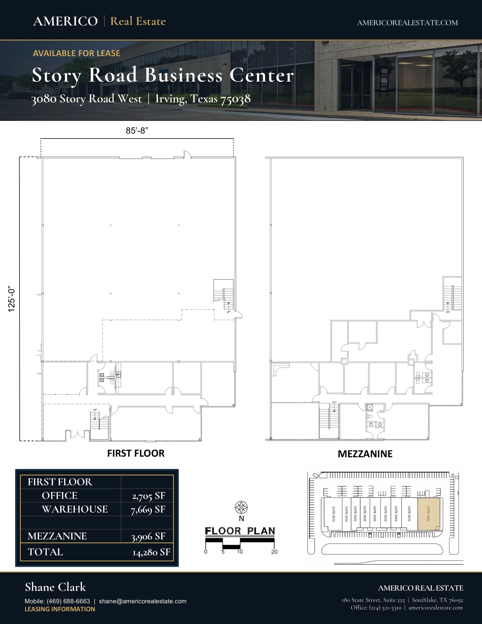 3000-3080 Story Rd W, Irving, TX à louer Plan d’étage- Image 1 de 1